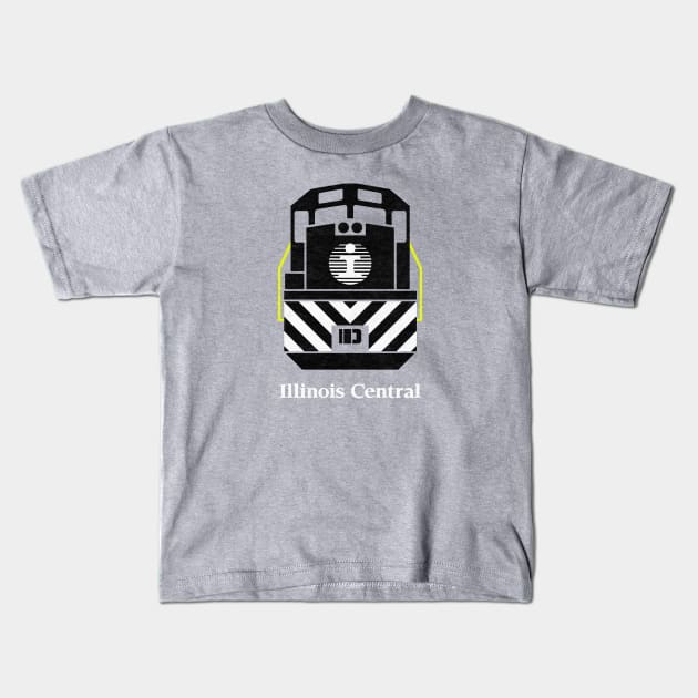 Illinois Central Railroad Kids T-Shirt by Turboglyde